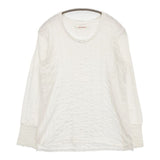 homspun 072-6673 コットン 長袖Ｔシャツ カットソー ロンＴ ホワイト レディース ホームスパン【中古】6-0228M∞