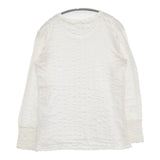 homspun 072-6673 コットン 長袖Ｔシャツ カットソー ロンＴ ホワイト レディース ホームスパン【中古】6-0228M∞