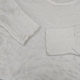 homspun 072-6673 コットン 長袖Ｔシャツ カットソー ロンＴ ホワイト レディース ホームスパン【中古】6-0228M∞
