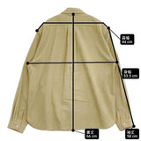YAECA コーデュロイ ボタンシャツ ワイド サイズS 定価19000円 161101 長袖シャツ ベージュ メンズ ヤエカ【中古】6-0318M∞