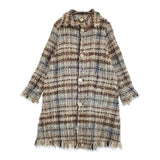 45R/45rpm ブランケット藍ツィードコート 定価192500円 コート ホワイト ベージュ レディース フォーティーファイブアールピーエム【中古】5-1213T♪