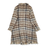 45R/45rpm ブランケット藍ツィードコート 定価192500円 コート ホワイト ベージュ レディース フォーティーファイブアールピーエム【中古】5-1213T♪