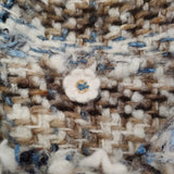 45R/45rpm ブランケット藍ツィードコート 定価192500円 コート ホワイト ベージュ レディース フォーティーファイブアールピーエム【中古】5-1213T♪