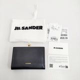 JIL SANDER GOJI PURSE SM 定価126500円 がま口 レザー 革 J07UI0015 P4840 二つ折り財布 ブラック レディース ジルサンダー【中古】5-1115G♪