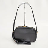 A-LOOK エールック レザーポーチ 革 ショルダーバッグ ブラック レディース【中古】6-0104G∞