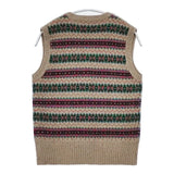 RALPH LAUREN フェアアイル柄 Vネック カシミヤ混 ノースリーブニット ベスト ベージュ マルチカラー レディース ラルフローレン【中古】5-1205T∞