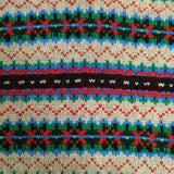 RALPH LAUREN フェアアイル柄 Vネック カシミヤ混 ノースリーブニット ベスト ベージュ マルチカラー レディース ラルフローレン【中古】5-1205T∞