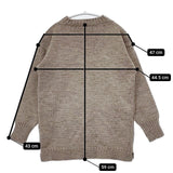 Le Tricoteur ガンジーセーター 英国製 ウール セーター ニット ベージュ レディース ル・トリコチュール【中古】5-1205T∞