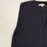 HAVERSACK ウール Vネック ノースリーブニット ベスト ネイビー レディース ハバーサック【中古】5-1205T∞
