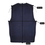 HAVERSACK ウール Vネック ノースリーブニット ベスト ネイビー レディース ハバーサック【中古】5-1205T∞