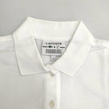LACOSTE/PEANUTS 刺繍 コラボ スヌーピー 半袖 コットン サイズ34 ポロシャツ ホワイト レディース ラコステ/ピーナッツ【中古】6-0501S△