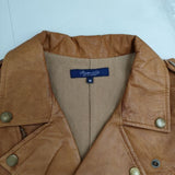 Rhythm of Life/UNITED ARROWS レザー やぎ革 ライダースジャケット ブラウン レディース リズムオブライフ/ユナイテッドアローズ【中古】5-1205T∞