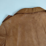 Rhythm of Life/UNITED ARROWS レザー やぎ革 ライダースジャケット ブラウン レディース リズムオブライフ/ユナイテッドアローズ【中古】5-1205T∞