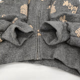 mina perhonen forest parade ra8583 サイズ38 刺繍 ケープ ニット ジャケット ポンチョ グレー レディース ミナペルホネン【中古】5-1213T♪