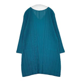 PLEATS PLEASE ISSEY MIYAKE プリーツ Vネックワンピース サイズ3 チュニック ターコイズブルー レディース プリーツプリーズ【中古】6-0111M∞