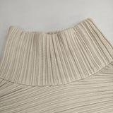 PLEATS PLEASE ISSEY MIYAKE PP33KK793 CREPE KNIT リブ タートルネック 定価47300円 セーター ニット ベージュ レディース プリーツプリーズ【中古】5-1208T∞
