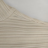 PLEATS PLEASE ISSEY MIYAKE PP33KK793 CREPE KNIT リブ タートルネック 定価47300円 セーター ニット ベージュ レディース プリーツプリーズ【中古】5-1208T∞