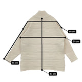 PLEATS PLEASE ISSEY MIYAKE PP33KK793 CREPE KNIT リブ タートルネック 定価47300円 セーター ニット ベージュ レディース プリーツプリーズ【中古】5-1208T∞