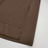 mizuiro-ind ストレッチクルーネックロング ワンピース ブラウン レディース ミズイロインド【中古】6-0301M∞