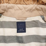 mina perhonen tambourine qa6332 刺繍 フード サイズ36 ダウンコート ベージュ レディース ミナペルホネン【中古】5-1214A♪