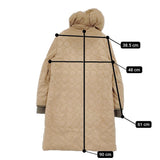 mina perhonen tambourine qa6332 刺繍 フード サイズ36 ダウンコート ベージュ レディース ミナペルホネン【中古】5-1214A♪