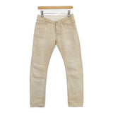 mina perhonen コットン リネン always ps4200 34 カラー デニムパンツ ベージュ レディース ミナペルホネン【中古】6-0228G∞