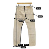 mina perhonen コットン リネン always ps4200 34 カラー デニムパンツ ベージュ レディース ミナペルホネン【中古】6-0228G∞