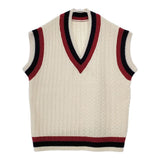 nest Robe 01223-1028 ラムウールニットチルデンベスト ノースリーブ ベスト オフホワイト レディース ネストローブ【中古】5-1205T∞