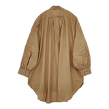 nest Robe コットンタイプライター リボンタイブラウス 01221-1128 長袖シャツ ブラウン レディース ネストローブ【中古】6-0111M∞