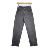 FREAK'S STORE ストレートデニム ストレッチ 25 製品洗い ジーンズ デニムパンツ チャコールグレー レディース フリークスストア【中古】6-0228G∞