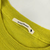 mina perhonen bright&shadow QA8401 サイズ36 バイカラー ウール セーター ニット イエロー グレー レディース ミナペルホネン【中古】5-1206T♪