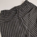 pas de calais コットンウール KB-2311 8383-290 テーパードパンツ 34 ストライプ パンツ 23AW ブラック グレー レディース パドカレ【中古】5-1207T∞