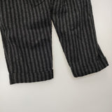 pas de calais コットンウール KB-2311 8383-290 テーパードパンツ 34 ストライプ パンツ 23AW ブラック グレー レディース パドカレ【中古】5-1207T∞