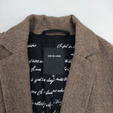 pas de calais エコウールジャケット 36 定価53900円 テーラードジャケット 23AW ブラウン レディース パドカレ【中古】5-1207T∞