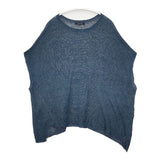 pas de calais ノルマンディビンテージ リネン ニットベスト 定価27500円 ベスト 24SS ブルー レディース パドカレ【中古】6-0404M∞