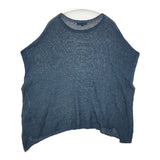 pas de calais ノルマンディビンテージ リネン ニットベスト 定価27500円 ベスト 24SS ブルー レディース パドカレ【中古】6-0404M∞