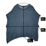 pas de calais ノルマンディビンテージ リネン ニットベスト 定価27500円 ベスト 24SS ブルー レディース パドカレ【中古】6-0404M∞