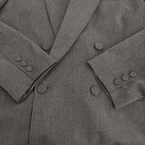 adam et Rope ダブルブレストジャケット サイズ38 定価24200円 GAV-05000-A テーラードジャケット 25SS グレー レディース アダムエロペ【中古】5-1108M♪