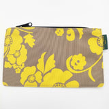 Herve Chapelier 902F アラベスク フラットポーチ 花柄 小物入れ ポーチ イエロー ベージュ レディース エルベ・シャプリエ【中古】5-1130G∞