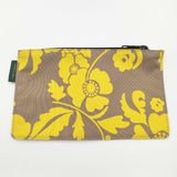 Herve Chapelier 902F アラベスク フラットポーチ 花柄 小物入れ ポーチ イエロー ベージュ レディース エルベ・シャプリエ【中古】5-1130G∞