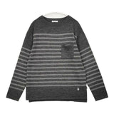 ORCIVAL MERINO WOOL STRIPE POCKET KNIT メリノウールボーダーニット 定価14800円 RC-4242 セーター ニット グレー メンズ オーシバル/オーチバル【中古】6-0102T∞