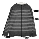ORCIVAL MERINO WOOL STRIPE POCKET KNIT メリノウールボーダーニット 定価14800円 RC-4242 セーター ニット グレー メンズ オーシバル/オーチバル【中古】6-0102T∞