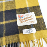 Traditional Weatherwear ラムウール チェック 大判ストール ストール イエロー ブラック レディース トラディショナルウェザーウェア【中古】5-1202T◎