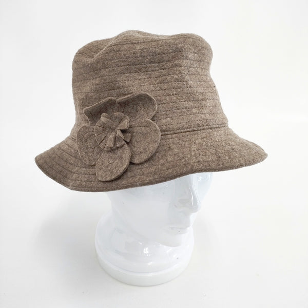 HELEN KAMINSKI フェルトハット フラワーモチーフ ハット ブラウン