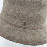 HELEN KAMINSKI フェルトハット フラワーモチーフ ステッチ ハット ブラウン レディース ヘレンカミンスキー【中古】5-1120T◎