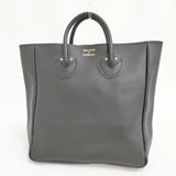 YOUNG & OLSEN レザートートバッグ M 定価33000円 スクエア トートバッグ ブラック レディース ヤングアンドオルセン【中古】6-0318G∞