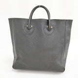 YOUNG & OLSEN レザートートバッグ M 定価33000円 スクエア トートバッグ ブラック レディース ヤングアンドオルセン【中古】6-0318G∞