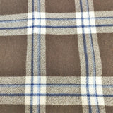 45R/45rpm チェック柄 大判 ストール ブラウン ブルー レディース フォーティーファイブアールピーエム【中古】5-1120T◎