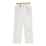 SOMETHING ELSA STANDARD STRAIGHT ストレッチデニム SKY03 デニムパンツ ホワイト レディース サムシング【中古】6-0126G∞