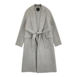 theory NEW DIVIDE LUXE/BELT COAT J サイズS 定価86900円 ウールカシミヤ コート メランジグレー レディース セオリー【中古】5-1213T♪